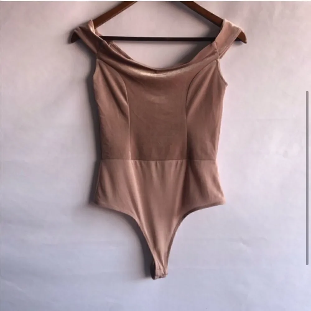 Free Press Rose Pink Velvet Bodysuit - Picture 5 of 8